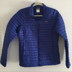 Small Blue Patagonia Down Shirt Jacket